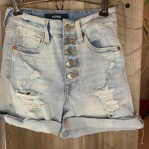 High Rise Jean Shorts